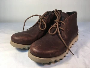 ✅ SOREL Kezar Chukka Stivali Uomo Pelle Marrone Impermeabili alla Caviglia - US 7,5 - Foto 1 di 6