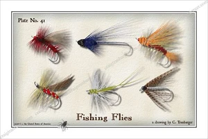 Trout,Flies,Fly,Fishing,fish,Angler,lure,reel,Salmon,river,creek with FLY - Picture 1 of 8