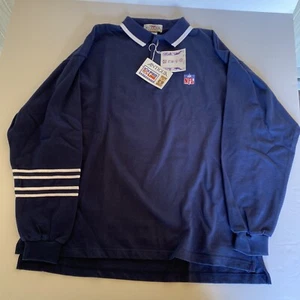 NFL New With Tags Antigua Sport Navy Polo size Large pro Line Authentic Coaches - Picture 1 of 9