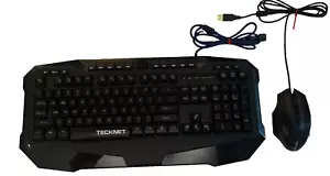 TECKNET GN-3138 Gaming Keyboard & Mouse Set Anti-Ghosting Multi-Media RGB Wired - Picture 1 of 5