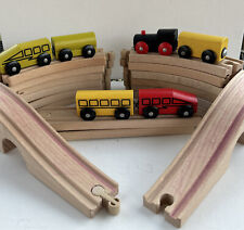 IKEA 22 PIECE WOODEN TRAIN, TRACKS & BRIDGE STARTER SET