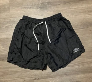 Vintage 90s Umbro Shorts Mens XL Black Nylon Running Soccer Lightweight 5.5” - Imagen 1 de 5