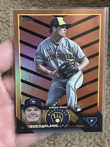 2023 Topps Update Gus Varland Rookie Orange & Black Parallel #US241 Brewers