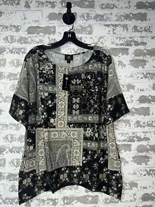 NWT! JM Collection Botanical Dream Blouse Top Size Large Petite - beautiful! - Picture 1 of 7
