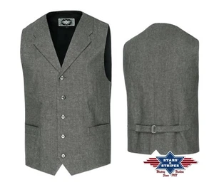 "RAY" GILET Old West Stars and Stripes Homme - Imagen 1 de 3