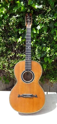 Guitarra antigua guitarra de senderismo hoja Ferdinand Slatin Villach aprox. 95 cm - Imagen 1 de 4