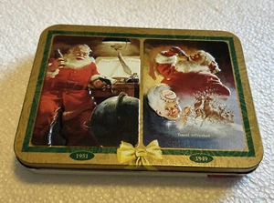Coca-Cola Weihnachtsmann Spielkarten Sammeldose mit zwei Decks Cola Weihnachten  - Bild 1 von 10