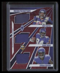 2023 Panini Phoenix Regeneration Red Carter Moss Addison RC Triple Jersey 55/75 - Picture 1 of 2
