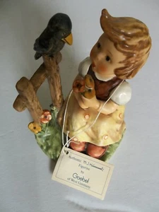 M.J. HUMMEL - GIRL & BIRD - 1974 - Picture 1 of 3