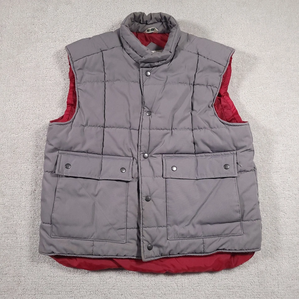 Chaleco acolchado Northwest Territory para hombre grande 42/44 gris rojo a presión cremallera completa pesado Foto 1 de 4