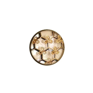 Button Antique - Glass And Metal - 12 MM - Early 20th Century - Dimi Dug Button - Picture 1 of 4