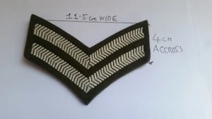 British Army Military Rank Corporal Sew on Badges Cotton Cloth Jacket - Picture 1 of 1