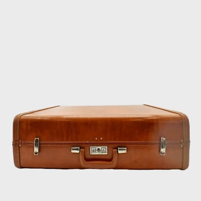 Vintage Royal Traveller Brown Classic Briefcase Travel Hard Luggage Suitcase - Image 1 of 4