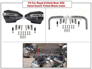 Kit de par de protectores de manos negros tintados aptos para Royal Enfield "BEAR 650" - Imagen 1 de 9