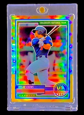 DYLAN CREWS GOLD REFRACTOR ROOKIE RC Card Holo SP Parallel - NATIONALS - Image 1 of 4