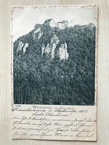 1903 WILDENSTEIN i.Donautal-12040-Echtfoto-s/w-Stmpl: BIBERACH & KRAUCHENWIES - Bild 1 von 2