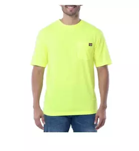 Wrangler Workwear Mens Yellow Moisture Wicking Pocket T-Shirt Sz 3XL (54-56) NEW - Picture 1 of 17