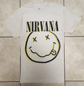 Nirvana Smiley Face Tee Beige/Black - Picture 1 of 3