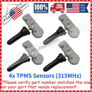 For GM TPMS Tire Pressure Monitoring Sensor Set 4pcs 315MHz For Chevy GMC Buick - Picture 1 of 13