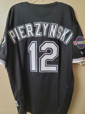 1805 Chicago White Sox AJ PIERZYNSKI 2005 World Series Baseball Jersey BLACK New