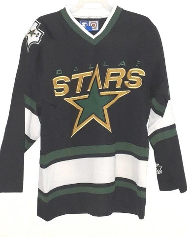 Vintage Starter Dallas Stars Jersey NHL Hockey Western Conference Youth Size S/M Cover