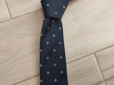 Corbata clásica Halston III azul punto geométrico.     Talla 54x3 Foto 1 de 4