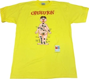 Maglietta gialla nuova Stanley Desantis Milton Bradley Operation anni '90 XL - Foto 1 di 1