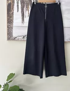 LIFE WITH BIRD Wide Leg Relaxed Pull Ring Zip Pants Size 2 10 AU - Picture 1 of 5