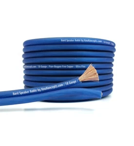 KnuKonceptz Kord Speaker Wire Ultra Flex Blue OFC 10 Gauge Cable 15 Meter - Picture 1 of 3