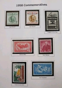 1958 US Stamp Collection Lot Of 7 - Picture 1 of 4
