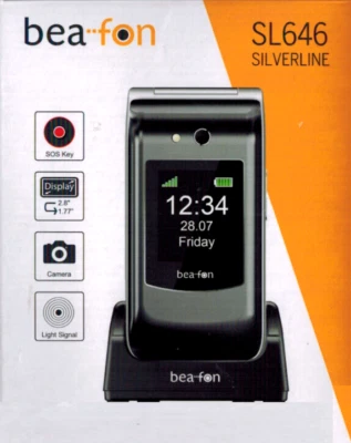 Bea-fon SL646 Klapphandy  2 Display 1,2 MP gr-Tasten Senioren Beafon simlockfrei - Bild 1 von 2