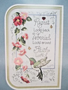 Hummingbird Wisdom - Magazine cross stitch pattern - Regret Worried Faith Hope - Picture 1 of 1