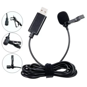 Lavalier Lapel Microphone for Car Head Units PCs Smartphones External Microphone - Picture 1 of 11