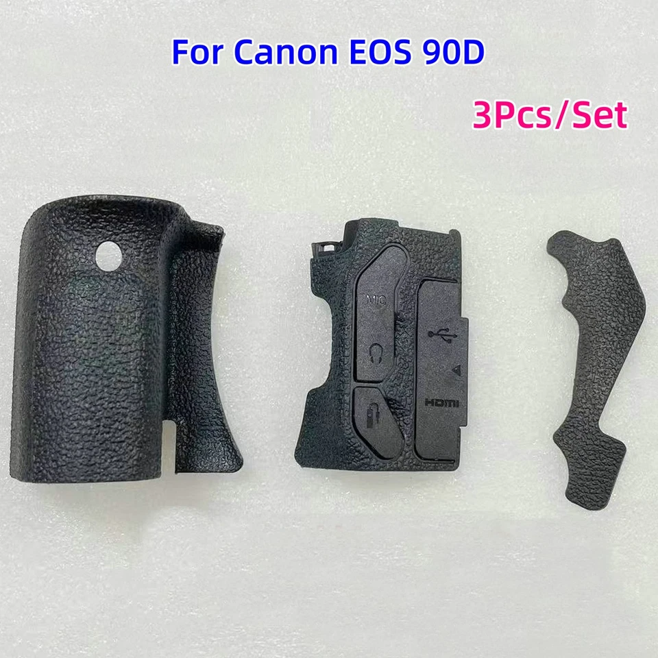 Camera Shell Side Thumb Hand Grip Slot Rubber Cover for Canon EOS 90D Skin Part - Image 1 of 1
