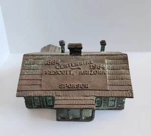 Vtg 1864-1964 Prescott Arizona Centennial Territorial Governors Mansion Bronze - Picture 1 of 14