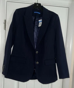 (NEW-with-Tags) J McLaughlin Triana Style NAVY BLAZER (Size 0) Retail $398 - Picture 1 of 6