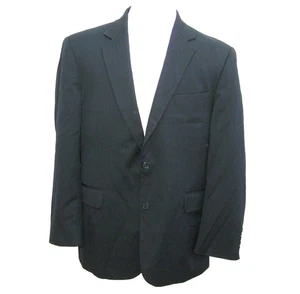 STAFFORD Men's (Size 42R) Black 2 Button Wool Sport Coat Blazer Suit Jacket - Picture 1 of 5