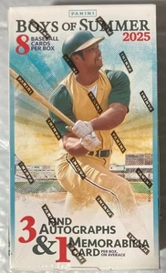 2025 PANINI BOYS OF SUMMER BASEBALL FACT SEALED HOBBY BOX 3 AUTOS 1 MEMORABILIA - Picture 1 of 2