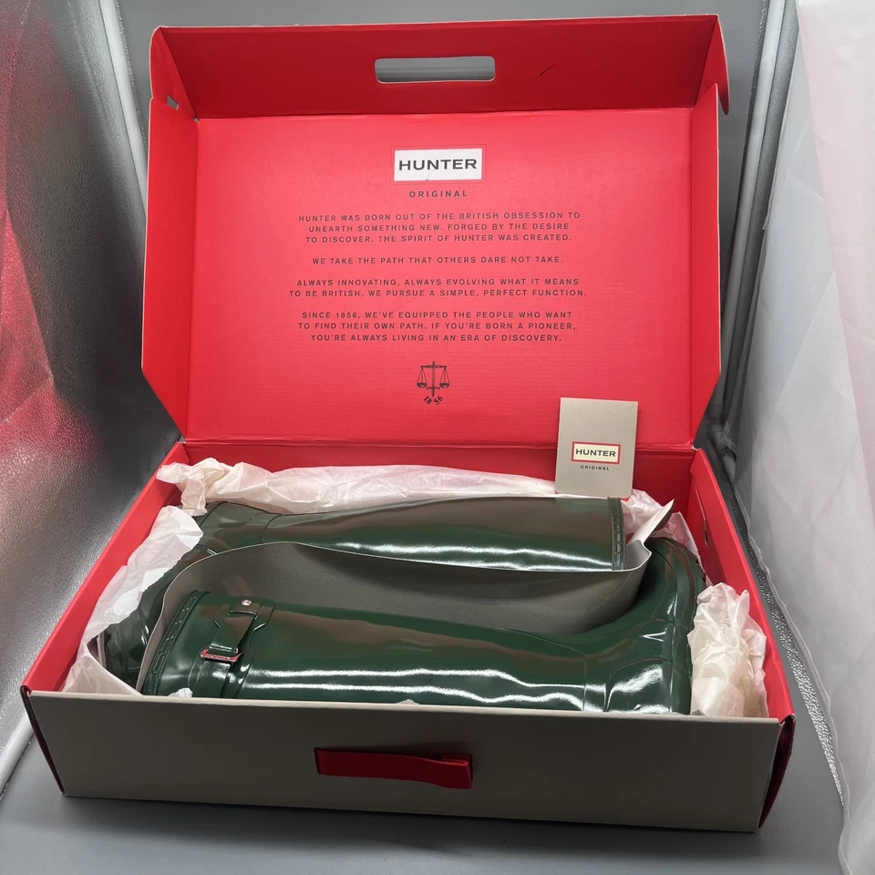Hunter Original Womens OG Tall Green Wellington BOOTS 5