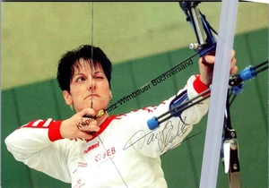 Original Autogramm Tanja Schultz Bogenschiessen /// Autogramm Autograph signiert - Bild 1 von 2