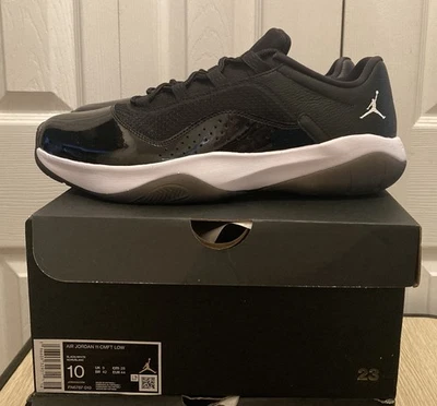 耐克 Air Jordan 11 CMFT 低帮黑色白色男式 SZ-10,篮球鞋全新。 — 第 1/4 张图片