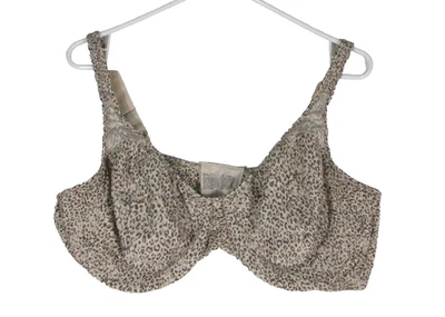Bali Womens Minimizer Underwire Bra Animal Print Soft Padded Size 42 Beige - Image 1 of 4