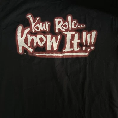 De colección The Rock Your Role Know It!! ¡¡Ciérrala la boca!! WWF WWE Talla XL OG! 2000 Foto 1 de 4