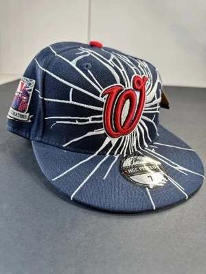 Gorra ajustada Washington Black Senators talla 7 ligas negras TISA azul NUEVA Foto 1 de 4