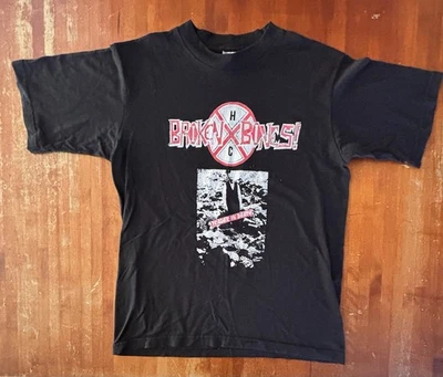 Vintage 1997 Broken Bones “Trader In Death” Punk T-shirt Size Extra Small/Small - Image 1 of 3