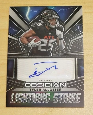2023 Panini Obsidian Lightning Strike Signatures Tyler Allgeier #LSS-TAL /199  - Image 1 of 4