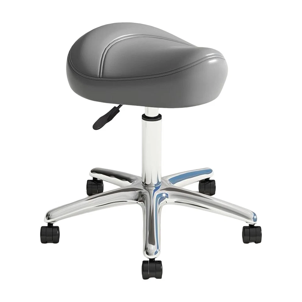 Saddle Stool Stable Height Adjustable PU Leather for Pubs Massage Barbershop - Image 1 of 1