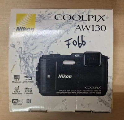 Nikon Coolpix AW130 Shockproof 30 Meter Underwater Camera 16.0 MP - BOXED - Bild 1 von 4