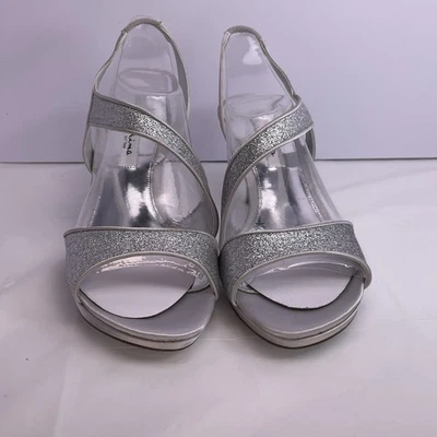 NINA New York S10 YG PLATA BBY GLT ELEGANTE TACONES ALTOS BRILLO BLING BLING DIVA Foto 1 de 4