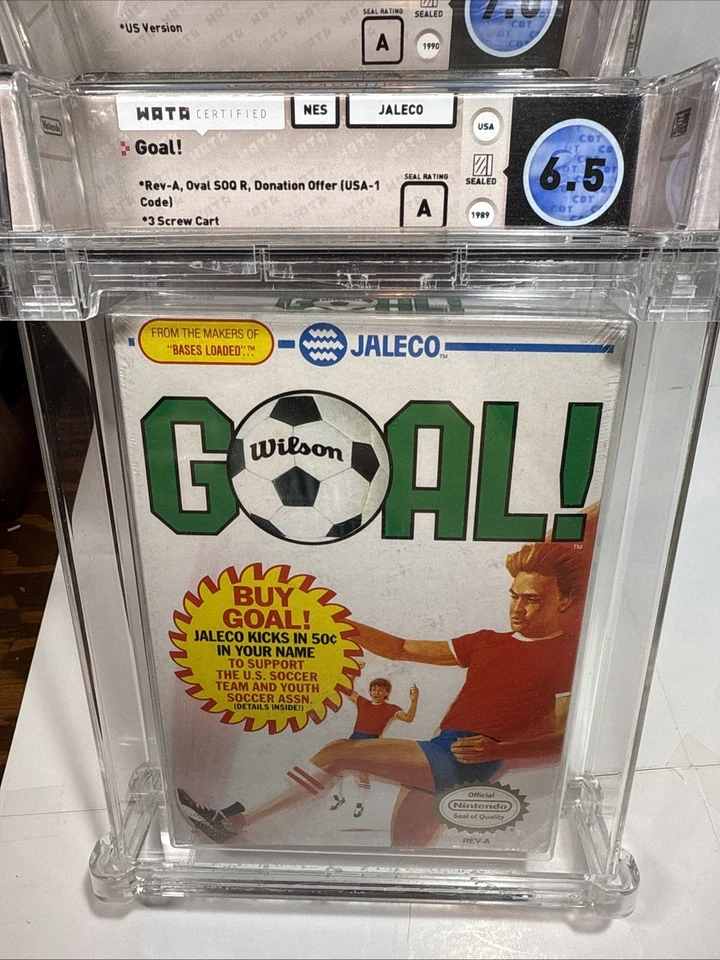 Factory Sealed Copy of Goal! for the Nintendo NES- 6.5 A WATA GRADED! - Image 1 of 2